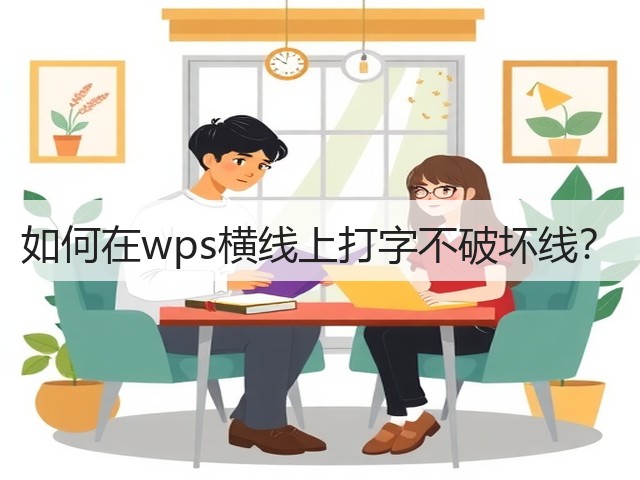 如何在wps横线上打字不破坏线?(图1) 如何在wps横线上打字不破坏线?(图1)