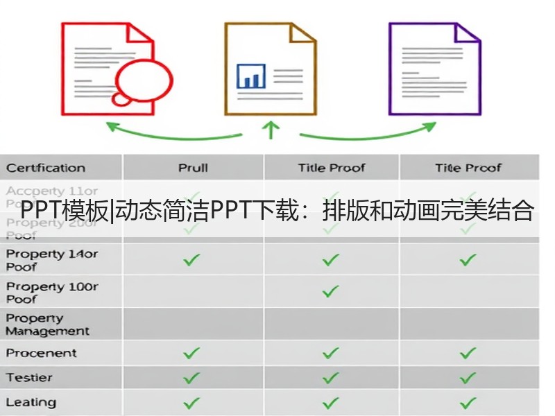 PPT模板|动态简洁PPT下载：排版和动画完美结合 - 诺云壹观办公网
