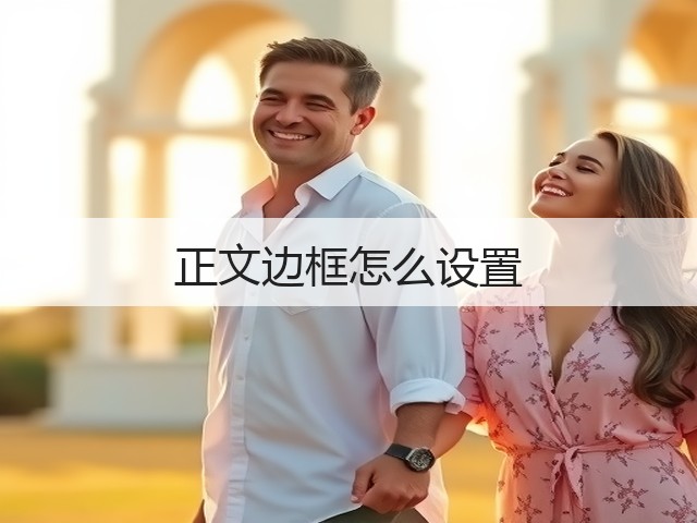 正文边框怎么设置(图2)