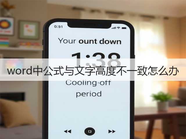 word中公式与文字高度不一致怎么办(图3)