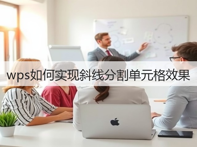 wps如何实现斜线分割单元格效果(图1) wps如何实现斜线分割单元格效果(图1)