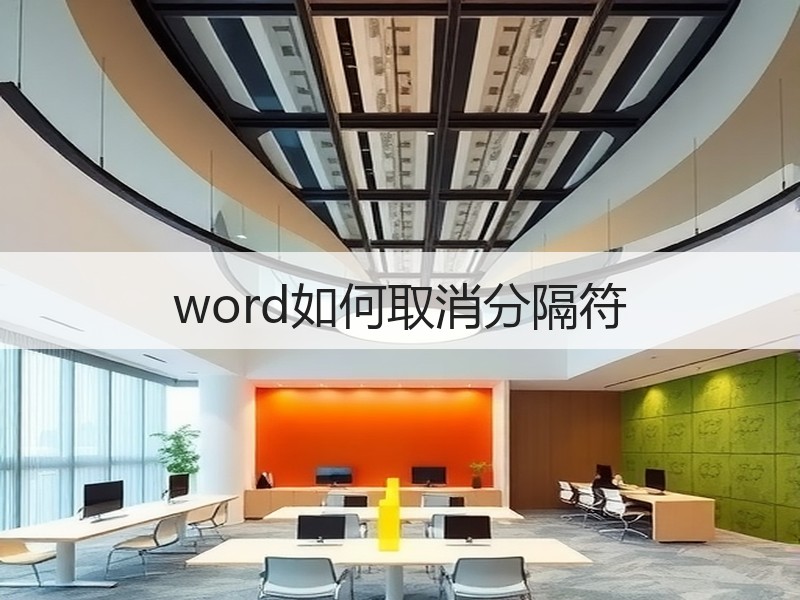 word如何取消分隔符 - 诺云壹观办公网