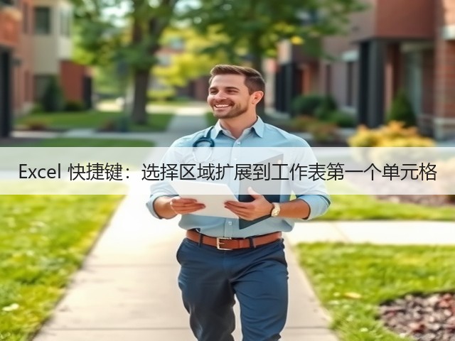 Excel 快捷键：选择区域扩展到工作表第一个单元格(图2)