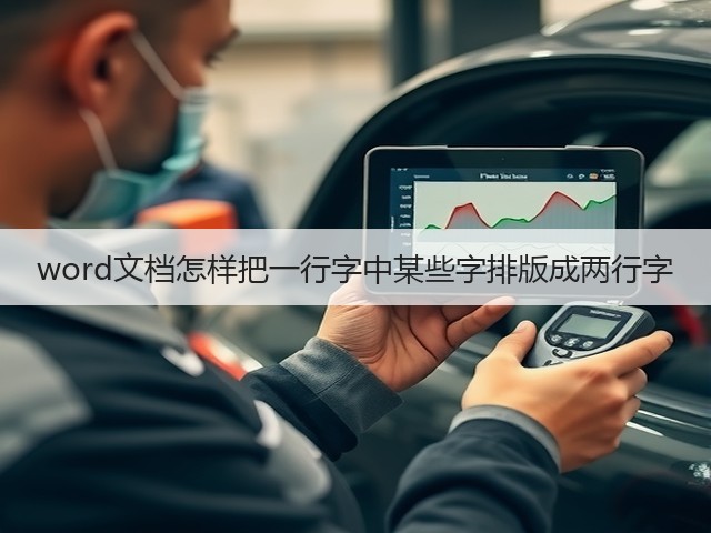 word文档怎样把一行字中某些字排版成两行字(图1)
