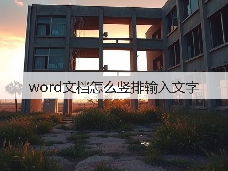 word文档怎么竖排输入文字 - 诺云壹观办公网