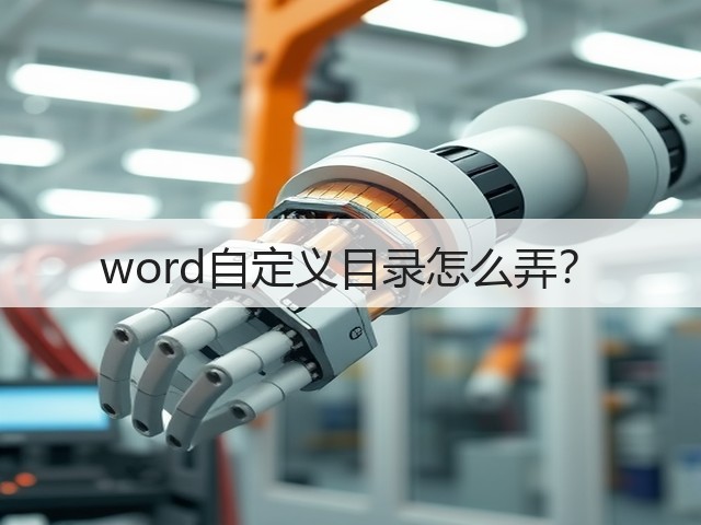word自定义目录怎么弄?(图3) word自定义目录怎么弄?(图3)