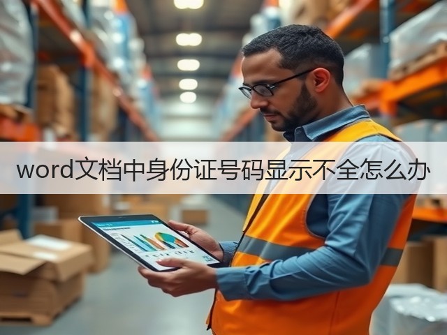 word文档中身份证号码显示不全怎么办(图2) word文档中身份证号码显示不全怎么办(图2)