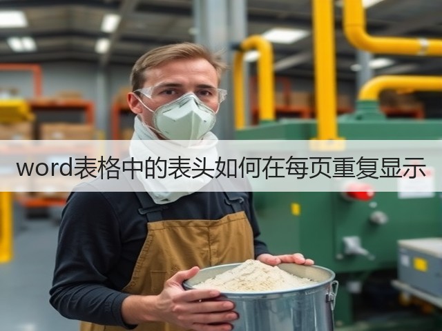 word表格中的表头如何在每页重复显示(图1)