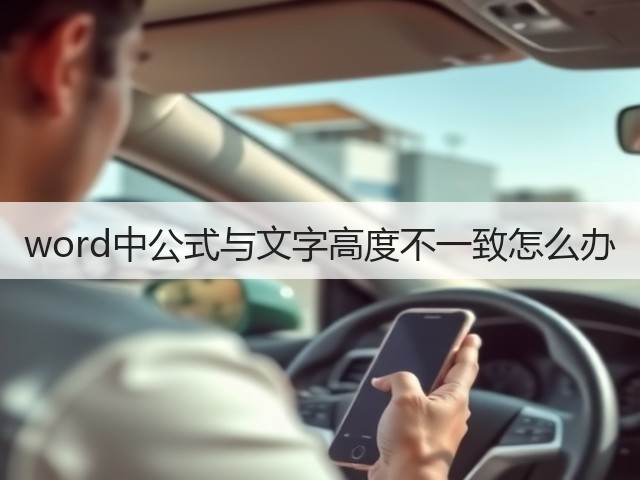 word中公式与文字高度不一致怎么办(图2)