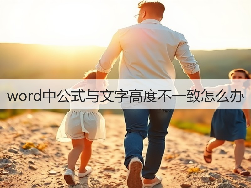 word中公式与文字高度不一致怎么办 - 诺云壹观办公网