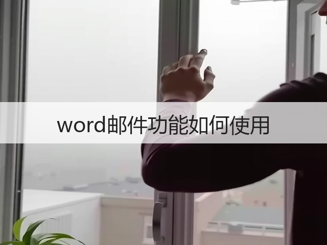 word邮件功能如何使用(图3) word邮件功能如何使用(图3)