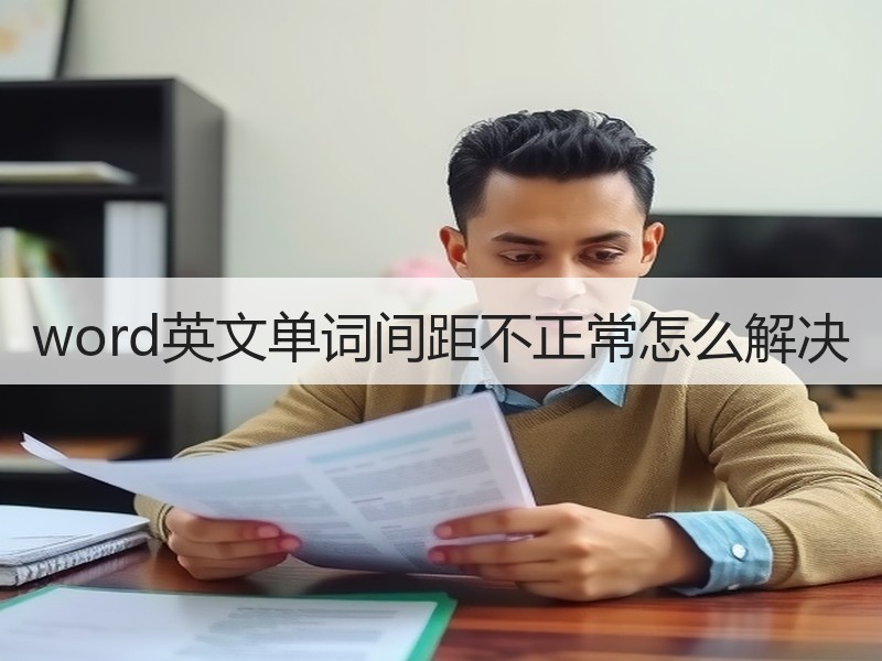 word英文单词间距不正常怎么解决 - 诺云壹观办公网