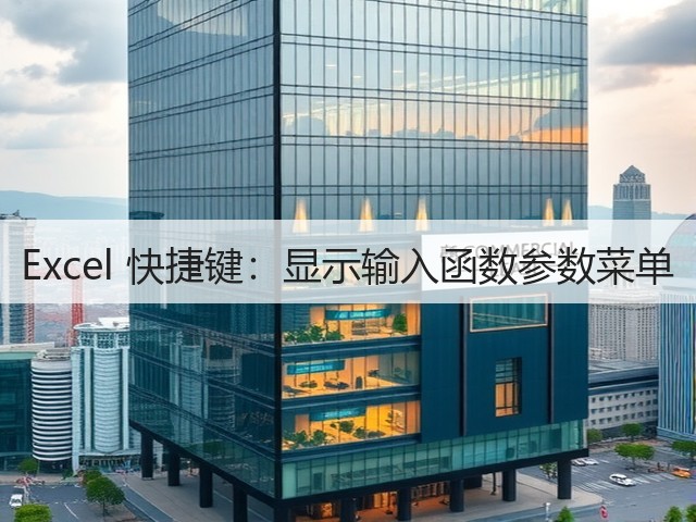 Excel 快捷键:显示输入函数参数菜单(图1) Excel 快捷键:显示输入函数参数菜单(图1)
