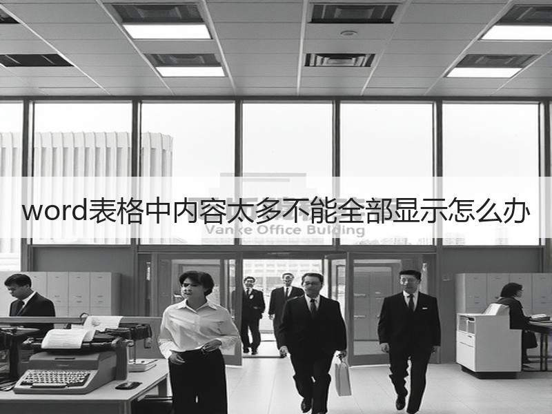 word表格中内容太多不能全部显示怎么办 - 诺云壹观办公网