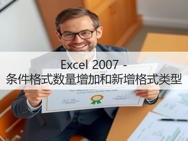 Excel 2007 - 条件格式数量增加和新增格式类型(图2)
