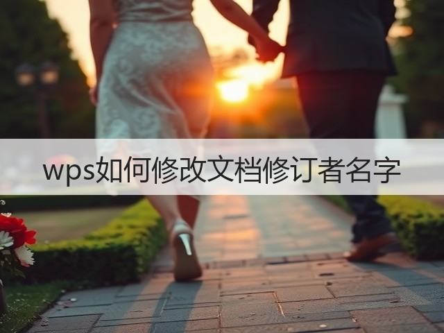 wps如何修改文档修订者名字(图2) wps如何修改文档修订者名字(图2)