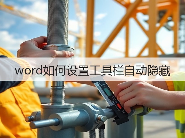 word如何设置工具栏自动隐藏(图2)