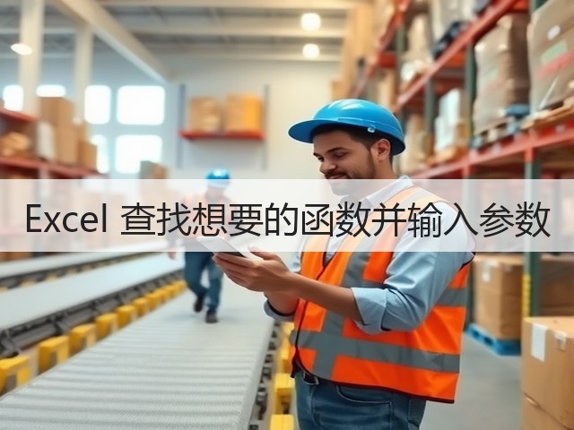 Excel 查找想要的函数并输入参数(图3) Excel 查找想要的函数并输入参数(图3)