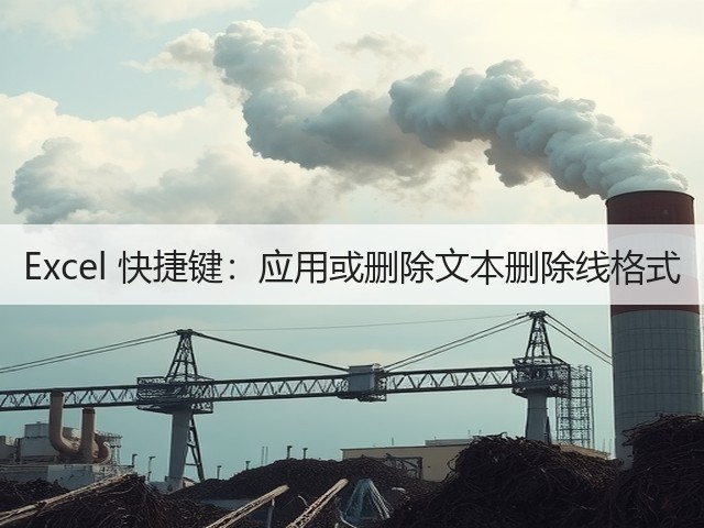 Excel 快捷键：应用或删除文本删除线格式(图3)