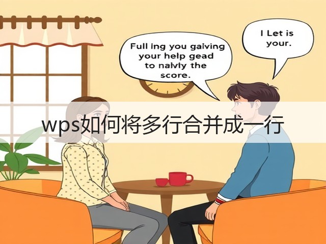 wps如何将多行合并成一行(图2)