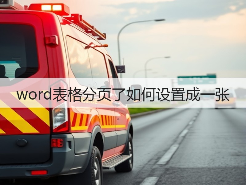 word表格分页了如何设置成一张 - 诺云壹观办公网