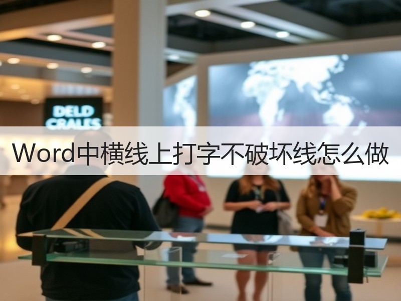 Word中横线上打字不破坏线怎么做 - 诺云壹观办公网