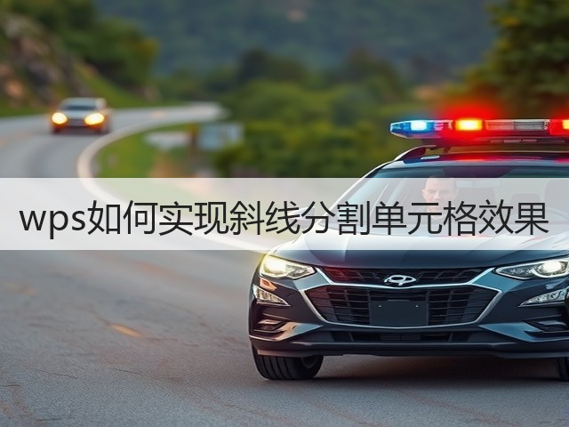wps如何实现斜线分割单元格效果(图2)
