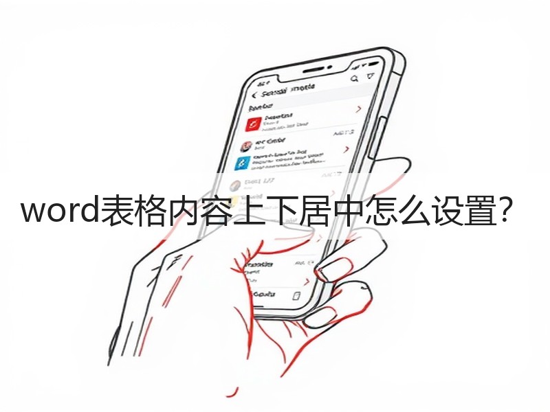 word表格内容上下居中怎么设置？ - 诺云壹观办公网