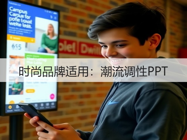时尚品牌适用：潮流调性PPT(图1)