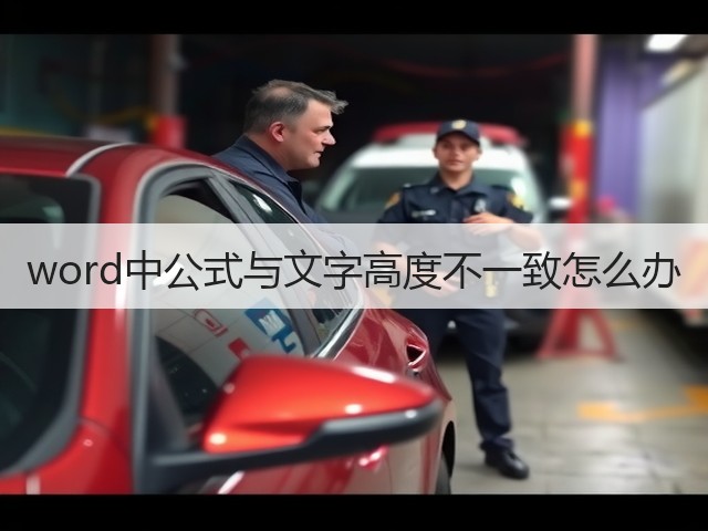 word中公式与文字高度不一致怎么办(图1)