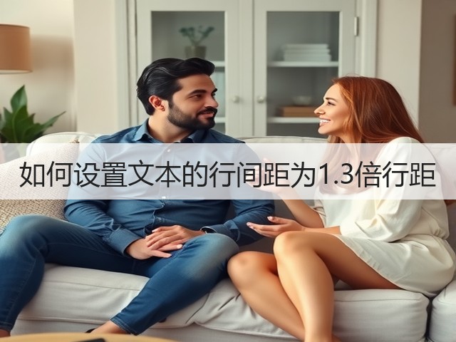 如何设置文本的行间距为1.3倍行距(图2) 如何设置文本的行间距为1.3倍行距(图2)