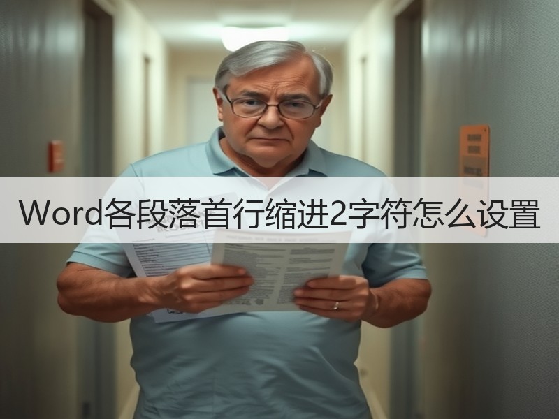 Word各段落首行缩进2字符怎么设置 - 诺云壹观办公网
