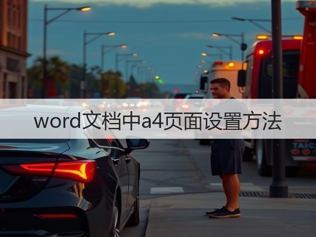 word文档中a4页面设置方法(图1)