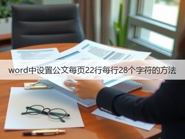 word中设置公文每页22行每行28个字符的方法(图1) word中设置公文每页22行每行28个字符的方法(图1)