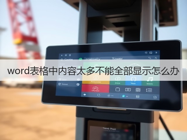 word表格中内容太多不能全部显示怎么办(图1)