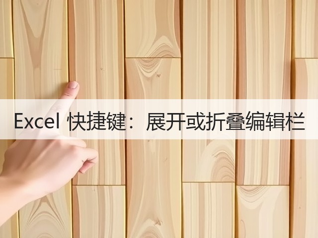 Excel 快捷键:展开或折叠编辑栏(图2) Excel 快捷键:展开或折叠编辑栏(图2)