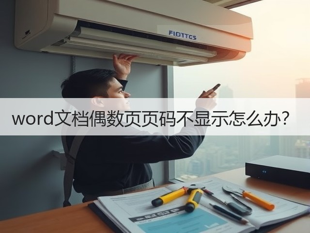 word文档偶数页页码不显示怎么办?(图1) word文档偶数页页码不显示怎么办?(图1)