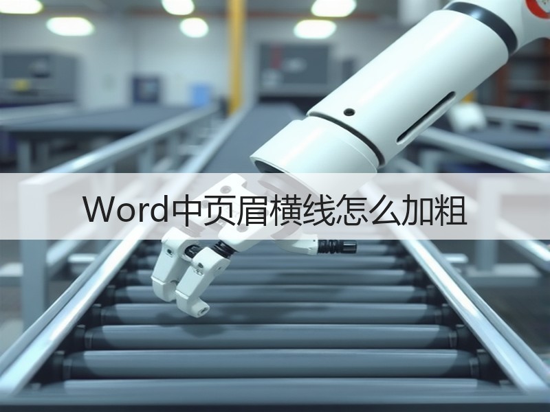 Word中页眉横线怎么加粗 - 诺云壹观办公网