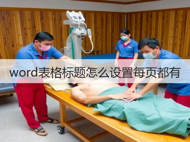 word表格标题怎么设置每页都有(图3) word表格标题怎么设置每页都有(图3)