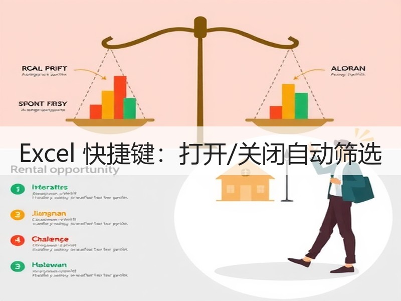 Excel 快捷键：打开/关闭自动筛选 - 诺云壹观办公网