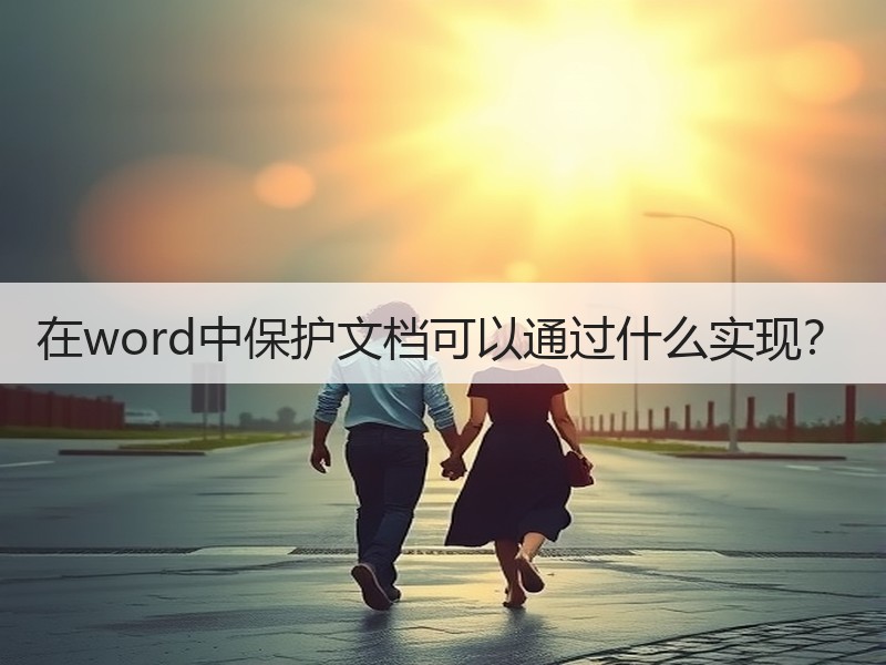 在word中保护文档可以通过什么实现？ - 诺云壹观办公网