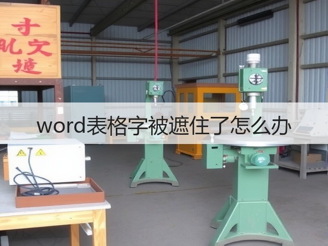 word表格字被遮住了怎么办(图3) word表格字被遮住了怎么办(图3)