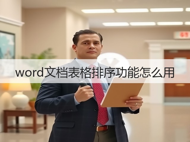 word文档表格排序功能怎么用(图1)
