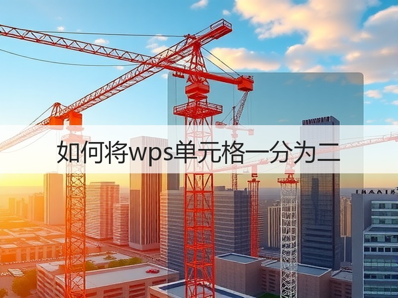 如何将wps单元格一分为二 - 诺云壹观办公网