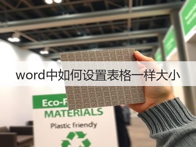 word中如何设置表格一样大小(图1)