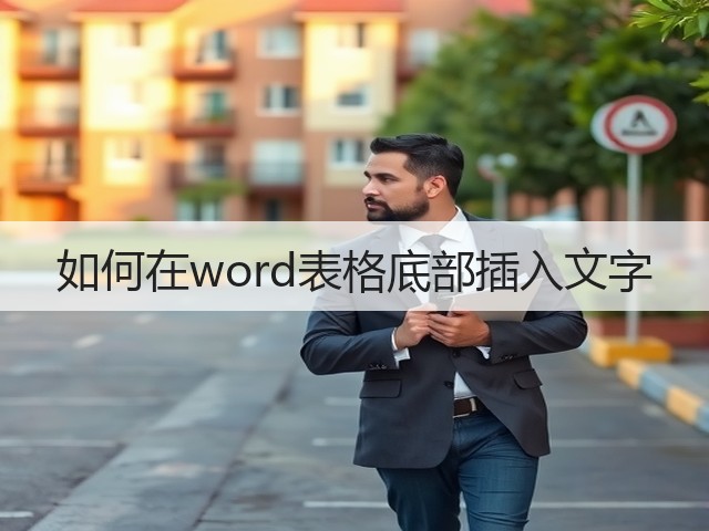 如何在word表格底部插入文字(图1)