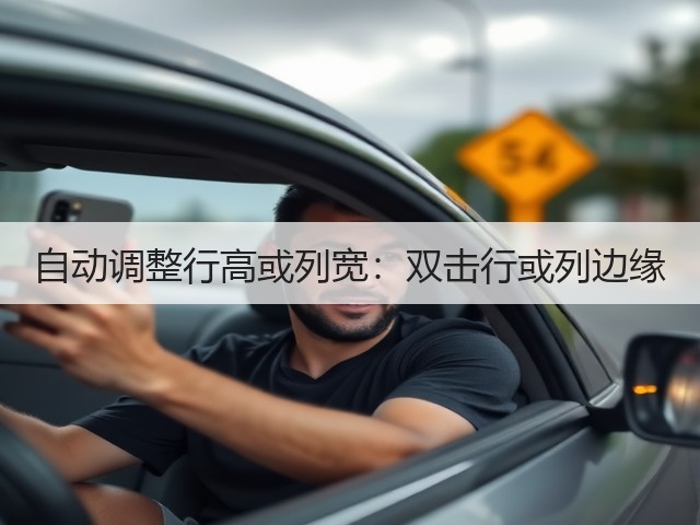 自动调整行高或列宽:双击行或列边缘(图1) 自动调整行高或列宽:双击行或列边缘(图1)