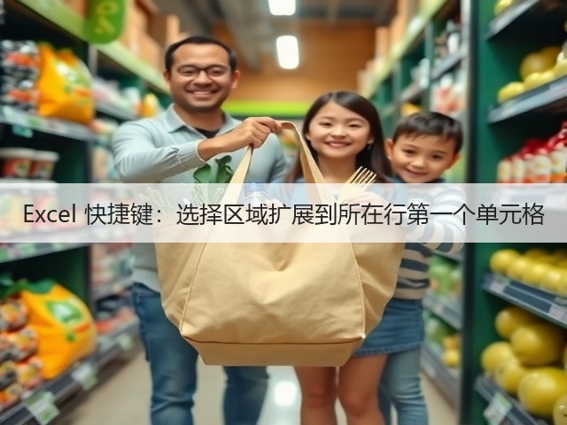 Excel 快捷键：选择区域扩展到所在行第一个单元格(图2)