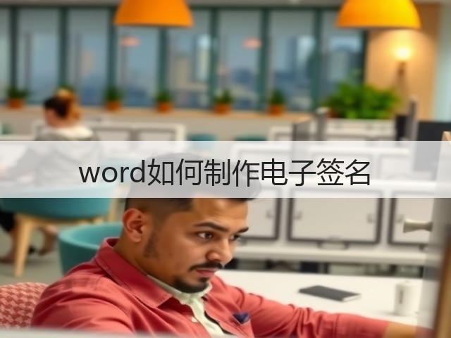 word如何制作电子签名(图1) word如何制作电子签名(图1)