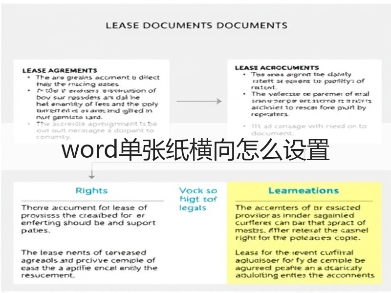 word单张纸横向怎么设置 - 诺云壹观办公网